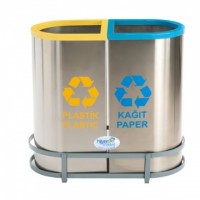 Okinox Recycling Dustbin Stainless Color Cover. 901720